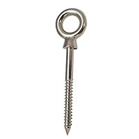 Vista 1 de 1 pieza 1/2" x 4 3/4" tornillo de ojo de retraso de acero inoxidable SS 316