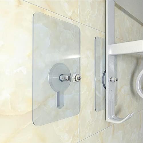 Image of Adhesive Hooks Heavy Duty Wall Hooks, Nail Hook for Hanging Coat, Hat,Towel Robe Hook Rack Wall Mount- Bathroom and Bedroom Hooks for Wall Without Drilling (Pack of 40)
