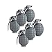 TOYLAND Bambini Army SAS Giocattolo Bombe a Mano - Set di 6 Nero Dummy Granate
