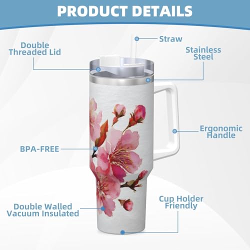 Vaso Acero Inoxidable Térmico con Asa y Pajilla 40oz miniatura 6