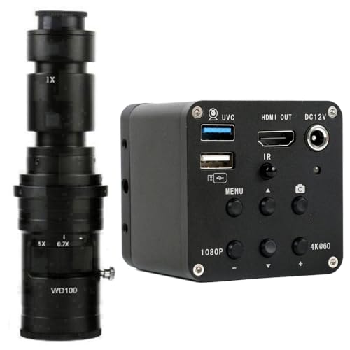 Cámara microscopio industrial 4K 1080P 60FPS con vídeo digital USB HDMI para soldadura PCB
