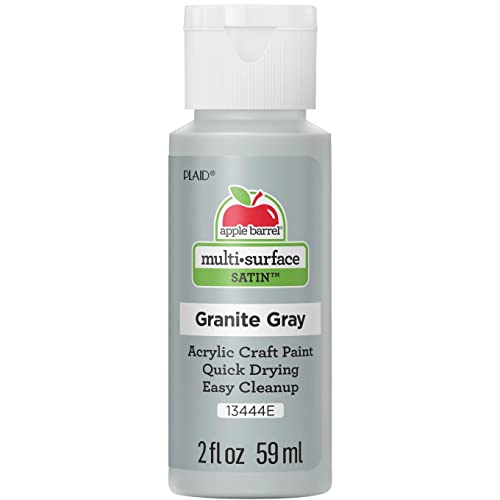 Image of Apple Barrel Multi-Surface Acrylic Paint, 2oz, Granite Gray-Pack of 1
