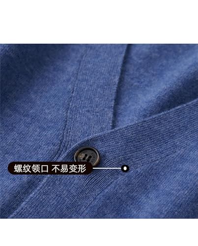 Men's Merino Wool Cardigan Sweater V-Neck Knitted Sweater Cardigan Casual Loose Long Sleeves Tops4