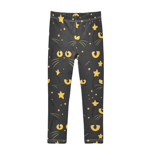 Girls' Leggings Black Cat Eyes Stars Kids Yoga Tights Pants 1 Pack 20858606