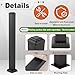 Otoolling Aluminum Railing Deck Post Kit 3 x 3 x 39 Include 1 Pcs Porch Deck Railing Fence Post Handrail 4 Pcs Expansion Screws Made with Heavy Duty Powder Coated, Rust-proof, Fit 36 Height(Black)