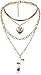 Produktbild Halskette Layered Gold Medaillon Herz Pandant Halskette Für Frauen Vintage Fotorahmen Rose Flower Choker Schmuck Halskette