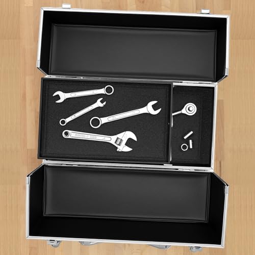 QWORK® 4 Stück Polyurethan Schaum, 40 x 30 x 1 cm Schaumstoffinlay, zum Schutz von Werkzeugen, Kameras, Kosmetika und Bastelutensilien