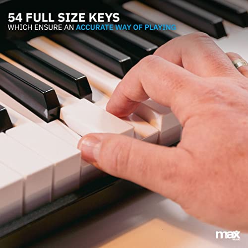 MAX KB7 Clavier électronique pour débutant avec casque audio, Piano numérique 54 touches, Fonction d’enregistrement, 2… - Les Beatles, Paul McCartney, John Lennon, RIngo Starr, George Harrison MAX KB7 Clavier électronique pour débutant avec casque audio, Piano numérique 54 touches, Fonction d'enregistrement, 2… – Image 5