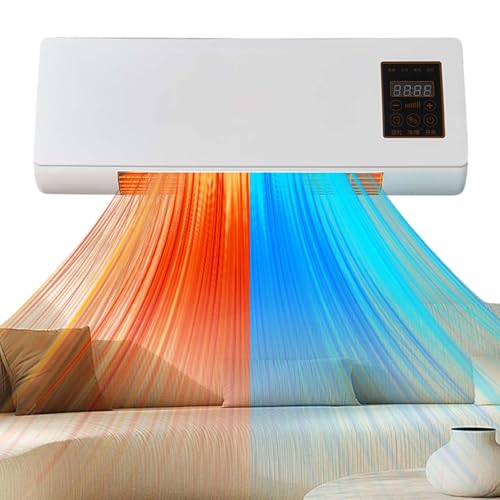 2 In 1 Wall Mounted Heating System, Cooling/Heating, Kitchen Wall Air Conditioner Fan, for Bathroom...