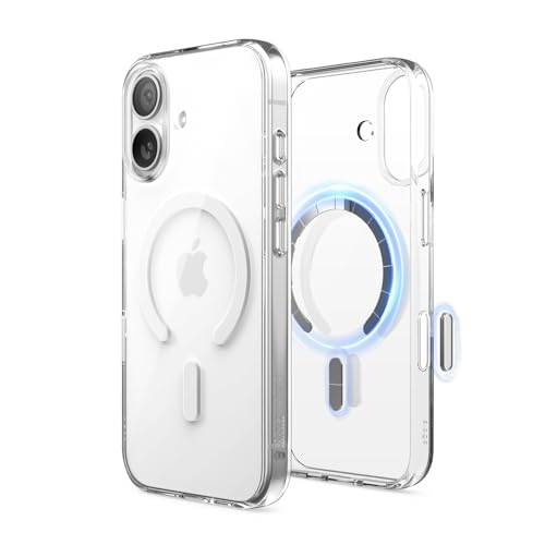 Image of elago for iPhone 17 Case, Magnetic Hybrid Transparent Slim Case, Compatible with MagSafe, PC + TPU Hybrid Technology, Shockproof Protective Cover, 6.3 inch