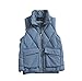 BoxJCNMU Gilet invernale Donna Tasche grandi Gilet in cotone autunnale Cappotto femminile spesso caldo senza maniche Cappotto Outwear Top Blue S