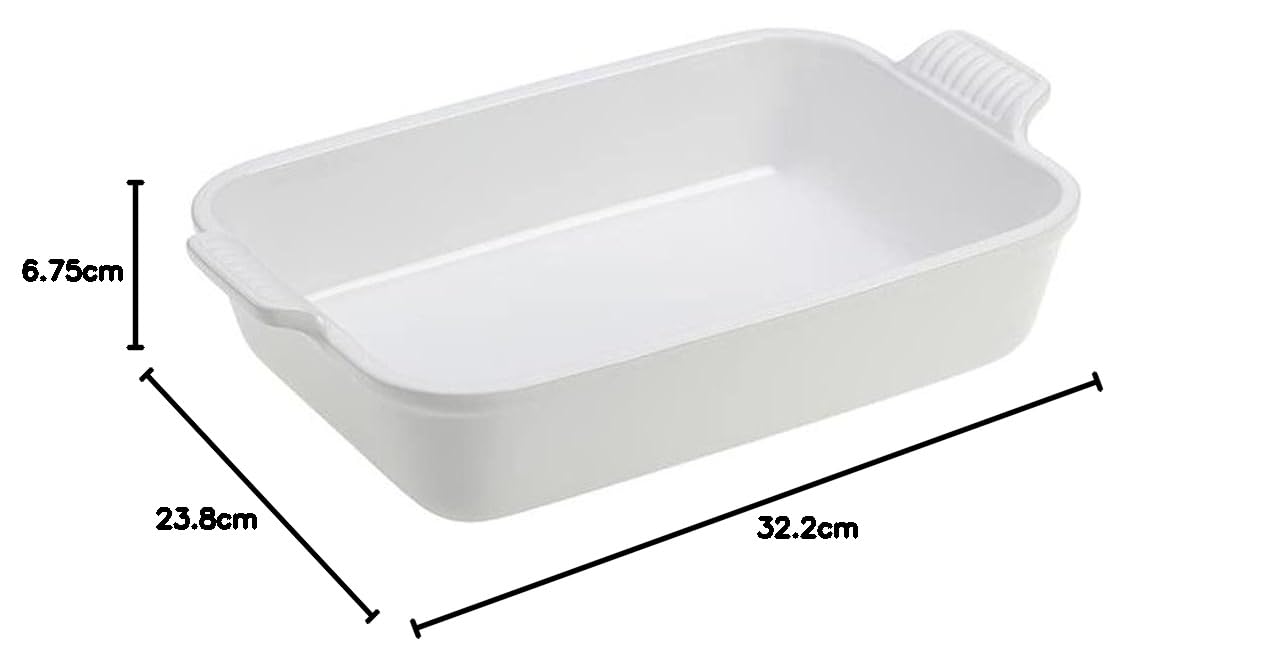 Le Creuset Plat à Four Rectangulaire 'Blanc 32cm / 4L