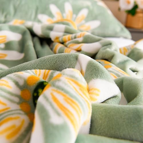 Couverture douce et confortable pour canapé et décoration vert