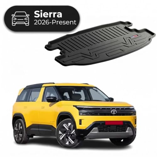 Image of 3D TPE Car Boot Mat for Sierra Custom Fit, Heavy Duty & Anti-Slip Boot Mat | All Weather Resistant, Waterproof & Dustproof Trunk Liner, Car Dicky Mat for Sierra