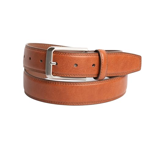 Vince Camuto Mens Belt | Double Stitch Detailing | Genuine Leather Belt2