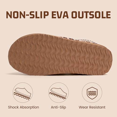 Image of Women's Slippers Fuzzy Cozy Short Ankle Shoes Indoor and Outdoor Mules Furry Warm House Slippers for Woman Cute Fluffy Clogs