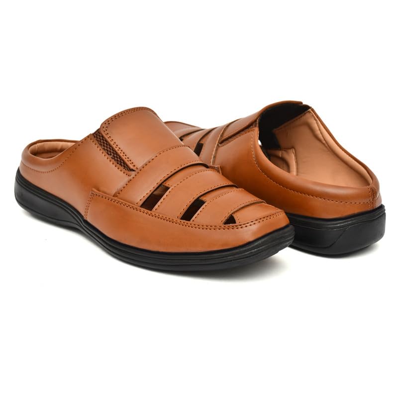 Image of Restroad Men's Synthetic Leather Sandals | Casual Open Toe Footwear for Men