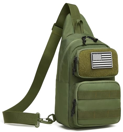 Wotony Tactical Sling Bag Army Green