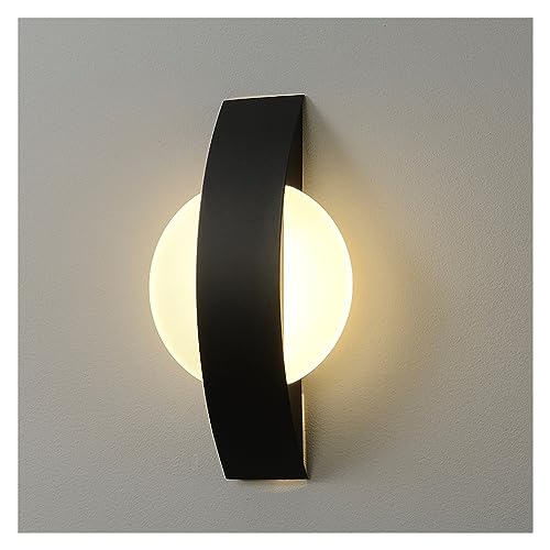 Aplique LED de pared para interior de hierro y acrílico con iluminación brillante