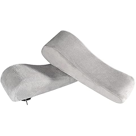 Payanwin Chair Ergonomic armrest Cushions Elbow Pillow Pressure Relief Office Chair Gaming Chair armrest with Memory Foam armrest Pads 2-Piece Set of Chair （Gray） Cover