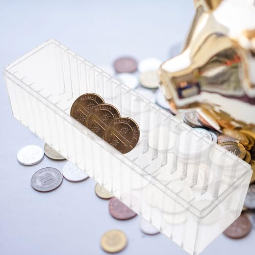 Caja para monedas TEHAUX organizador transparente miniatura 4