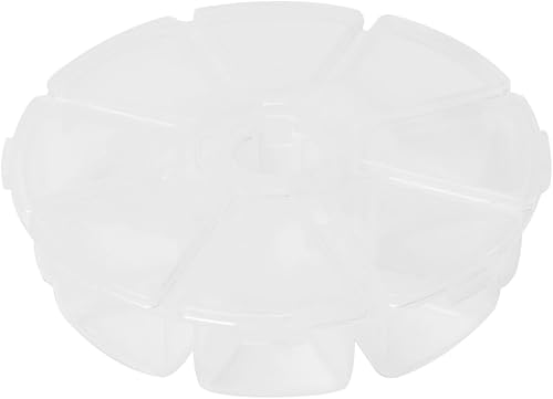 Vista 8 de COHEALI 8 recipientes transparentes transparentes con cuentas circulares para organizar joyas acrílicas, cuentas de piedras preciosas, contenedores