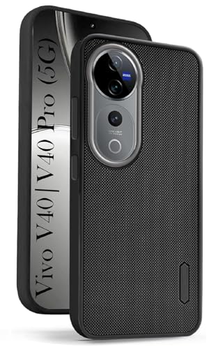 Image of Silicone Back Cover Case For Vivo V40|Vivo V40 Pro 5G(Textured Grip Design|Camera Protetion|Slim And Light Weight|Soft Touch And Feel|Black)