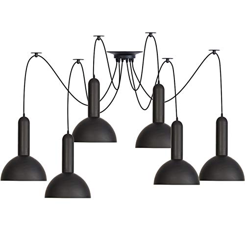 Lustre nordique moderne 6 lumières idéal pour illuminer la chambre et la cuisine