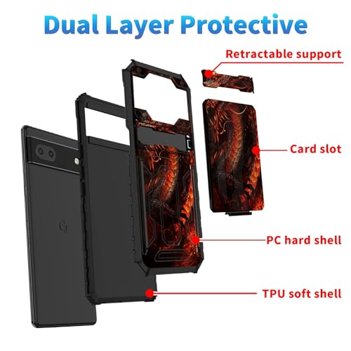 BREIDMKFM for Google Pixel 6a Wallet Case with Card Holder Detachable (3 Credit Card Capacity) Stand Kickstand Shockproof Case for Google Pixel 6a 5G 6.1