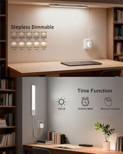 Image of SZOKLED Under Cabinet Lighting Plug in, Hardwired LED Under Cabinet Lights with Timer & Dimmable, 15 RGB Color Changing, 3-Pack