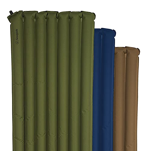 Snugpak Basecamp Ops Air Mat with Built in Foot Pump and Non-Slip Bottom, Coyote
