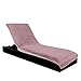 Jemidi Housse de protection en tissu éponge pour transat/chaise longue 75 x 200 cm 75cm x 200cm Vieux rose