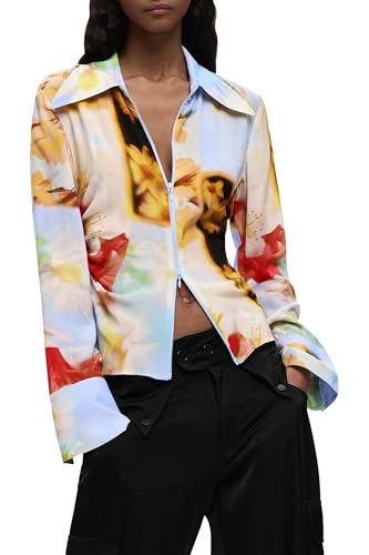 Desigual Femme Chemise Fluide à Fleurs.