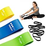 Trideer Stretching Strap & 3-Level Resistance Bands Set for Knee Rehab, Flexibility Training, and Full-Body Strength, Physical Therapy Kit for Recovery, Mobility, Warm-Up, and Home Workouts
