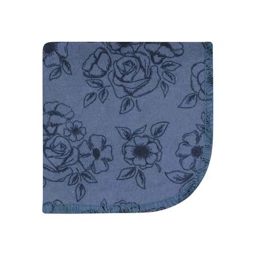 Image of Hudson Baby Unisex Baby Flannel Cotton Poly Washcloths, Dusty Rose Floral 10 Pack, One Size