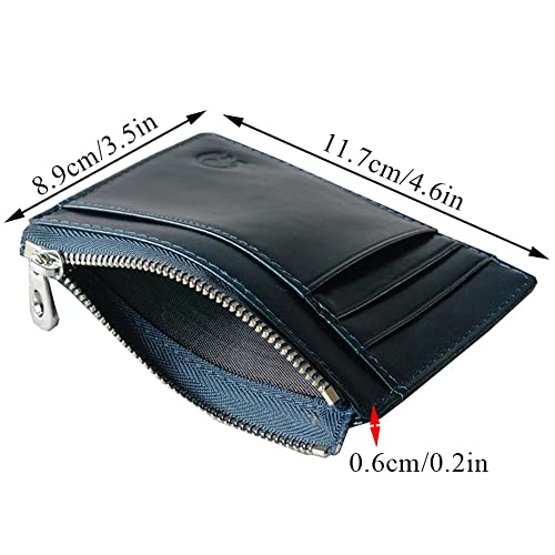 License Holder Coin Purse Leather Mini Card Holder Credit ID Card Holders Zipper Slim Wallet Case2