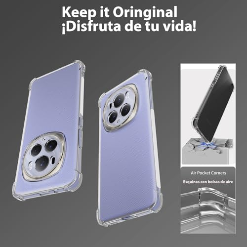 Case for Honor Magic 6 Pro 5G Clear TPU Four Corners Military-Grade Protection Cover Transparent Soft funda