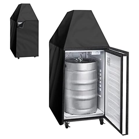 Kegerator Cover Waterproof Dust-proof Keg Beer Cooler Cover 24.5 x 26.5 x 47 Inch Cover