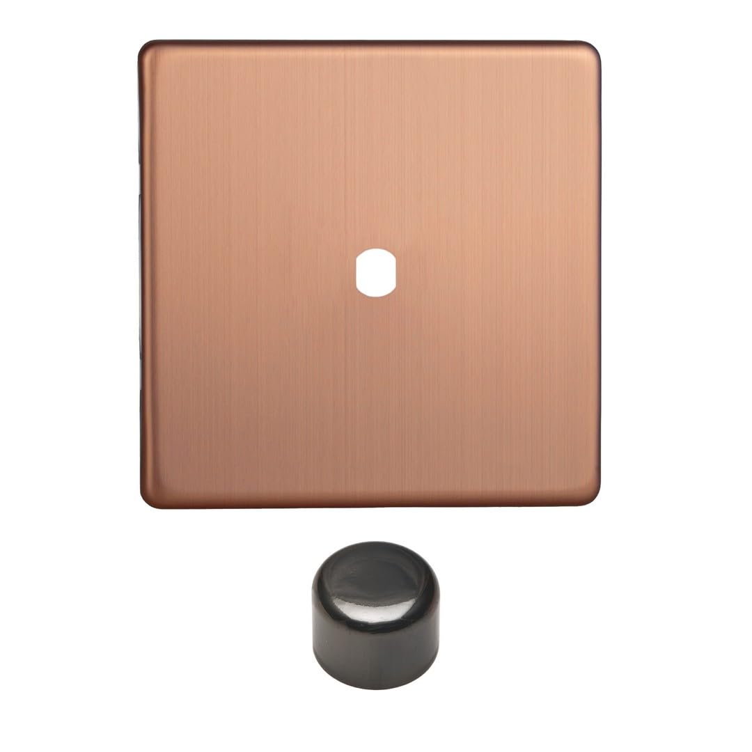 Dimmer Copper Matrix Faceplate Kit Urban Screwless Brushed 1-Gang Varilight