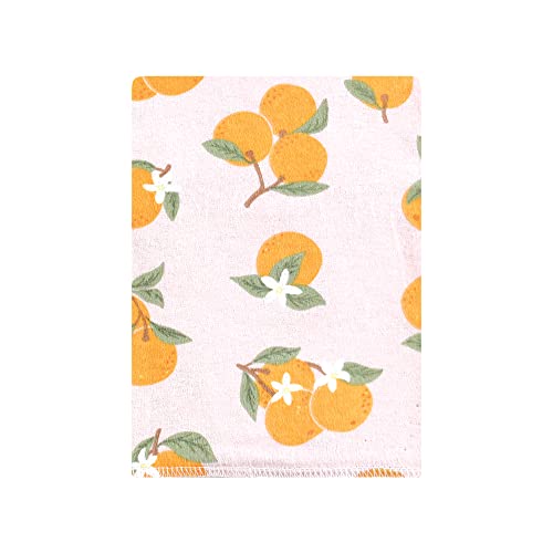 Image of Hudson Baby Unisex Baby Cotton Flannel Burp Cloths Bundle, Citrus Orange, One Size