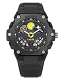 FANMIS Men Tactical Watches Digital Analog Military Sport Watches LED Big Face Outdoor Army Wristwatch Waterproof Alarm Running Training Stopwatch (Black)