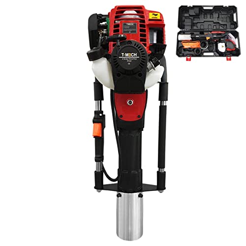 Post Driver Petrol 4-Stroke Fence Knocker Pile Jack Hammer Ramming Construction Picket Fencing Garden Thumping Gasoline Ram | With Carry Case