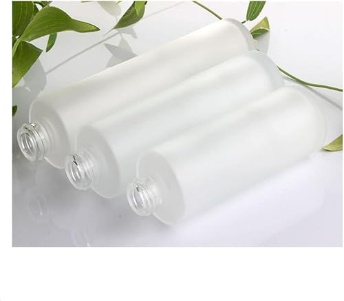 Miniatura 7 de QUUPY Botellas vacías de 1 onza de loción de vidrio opaco recargables con bomba resistente, artículos de tocador, tóner, contenedor de viaje,