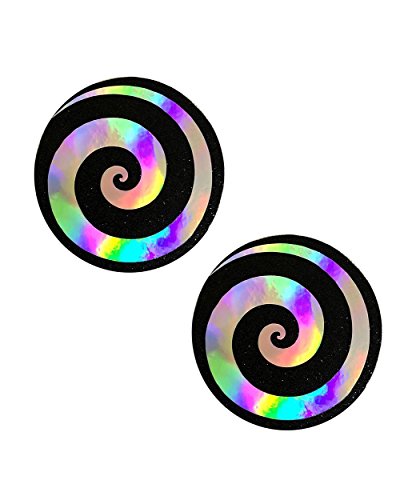 iHeartRaves Spiral Hologram Rave Pasties (Set of 2 Pasties)