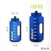 ZULU Goals 128oz Half Gallon Plastic Water Bottle with Straw and Time Marker | Large Reusable Jug with Handle and Leak Proof Lid for All Day Hydration, Gym and Outdoors, Gift Ready, Royal Blue