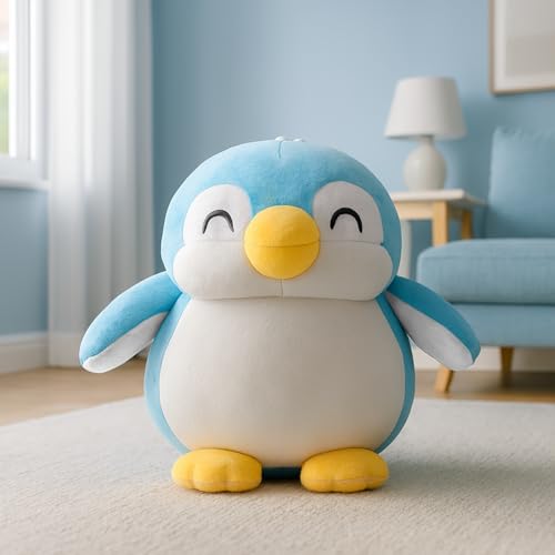 Image of Cute Blue Penguine Stuff Toys for Kids | Perfect for Birthday Gift & Return Favours (Size: 35cm)
