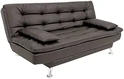 Sofá-Cama 3 Lugares Casal Premium Café