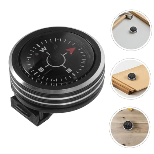 2 piezas banda de reloj desmontable con brújula metálica pequeña práctica para senderismo, camping, supervivencia, mochilero y navegación automotriz miniatura 7