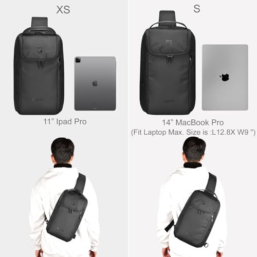 Sling Bag Crossbody Backpack Compact EDC Daypack for Men Minimalist Chest Shoulder bag 11 inch iPad Pro M4/ iPad Air M22