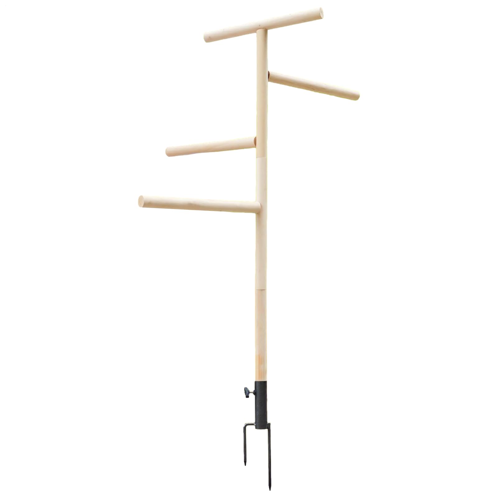 Percha De Pie para Pollos,Soporte De Perca para Pollitos Percha para Aves | Juguete de perca para patio de juegos enchufable en el suelo de metal para ca